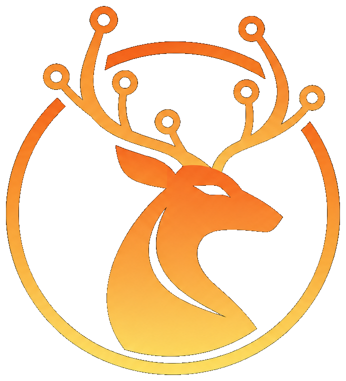 Bespoke deer mark with circuit antlers